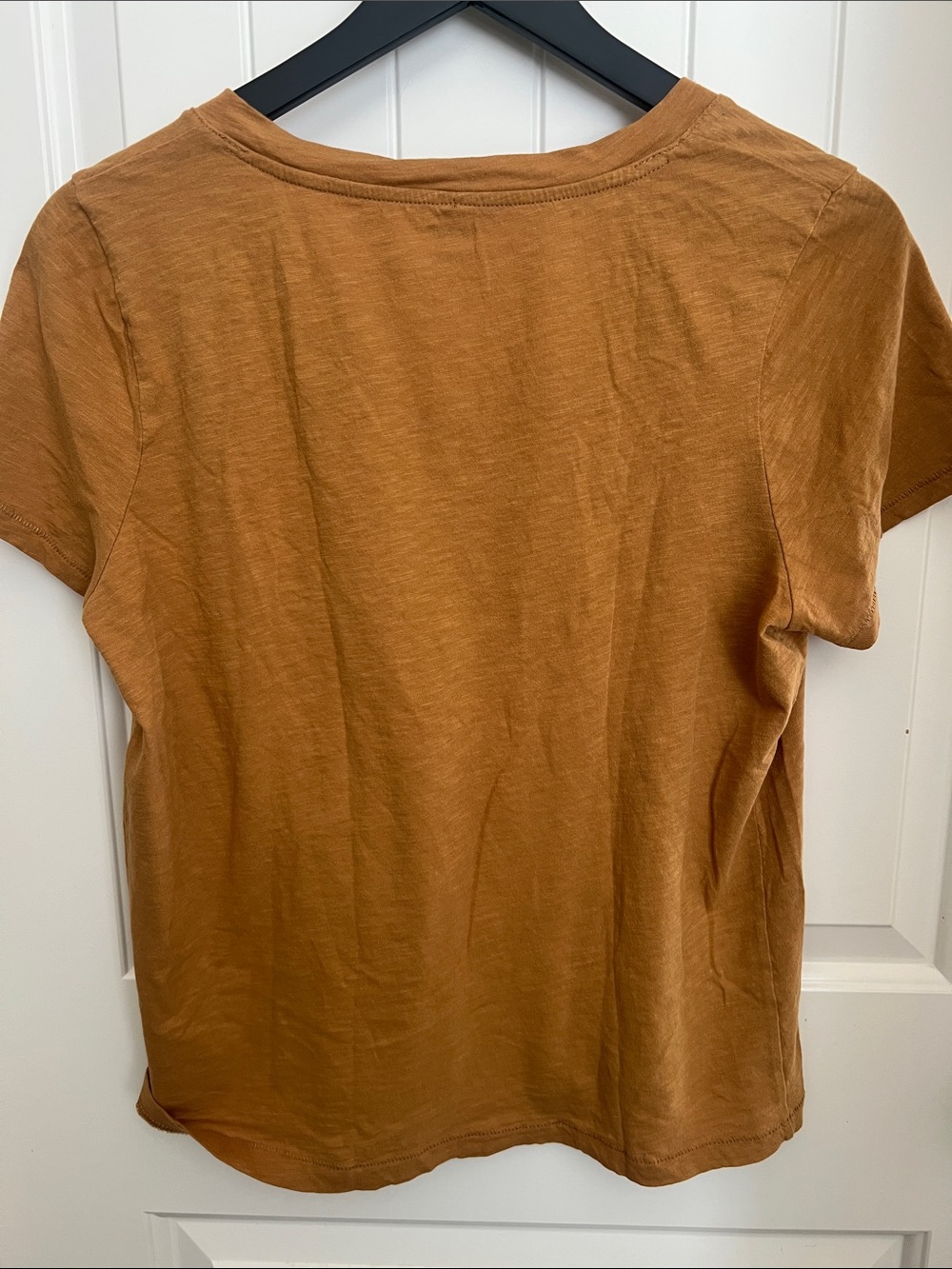 Madewell V-Neck Tee in Burnt Orange - Picture 2 of 7